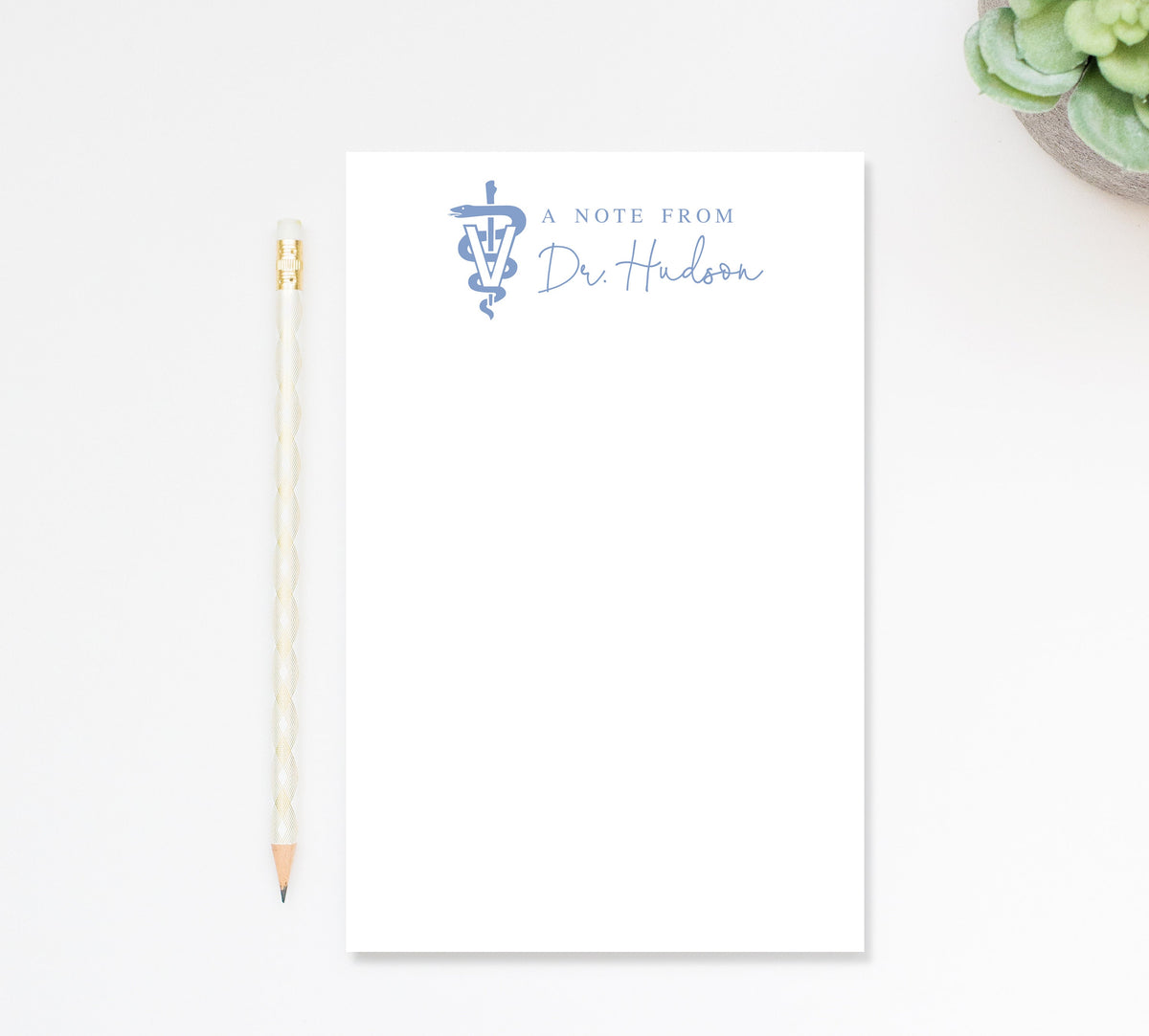 Personalized Veterinary Doctor Notepad, A note from Veterinarian Doctors Gift, Personalized Gift, Customized Vet Notepad Stationery Under 25