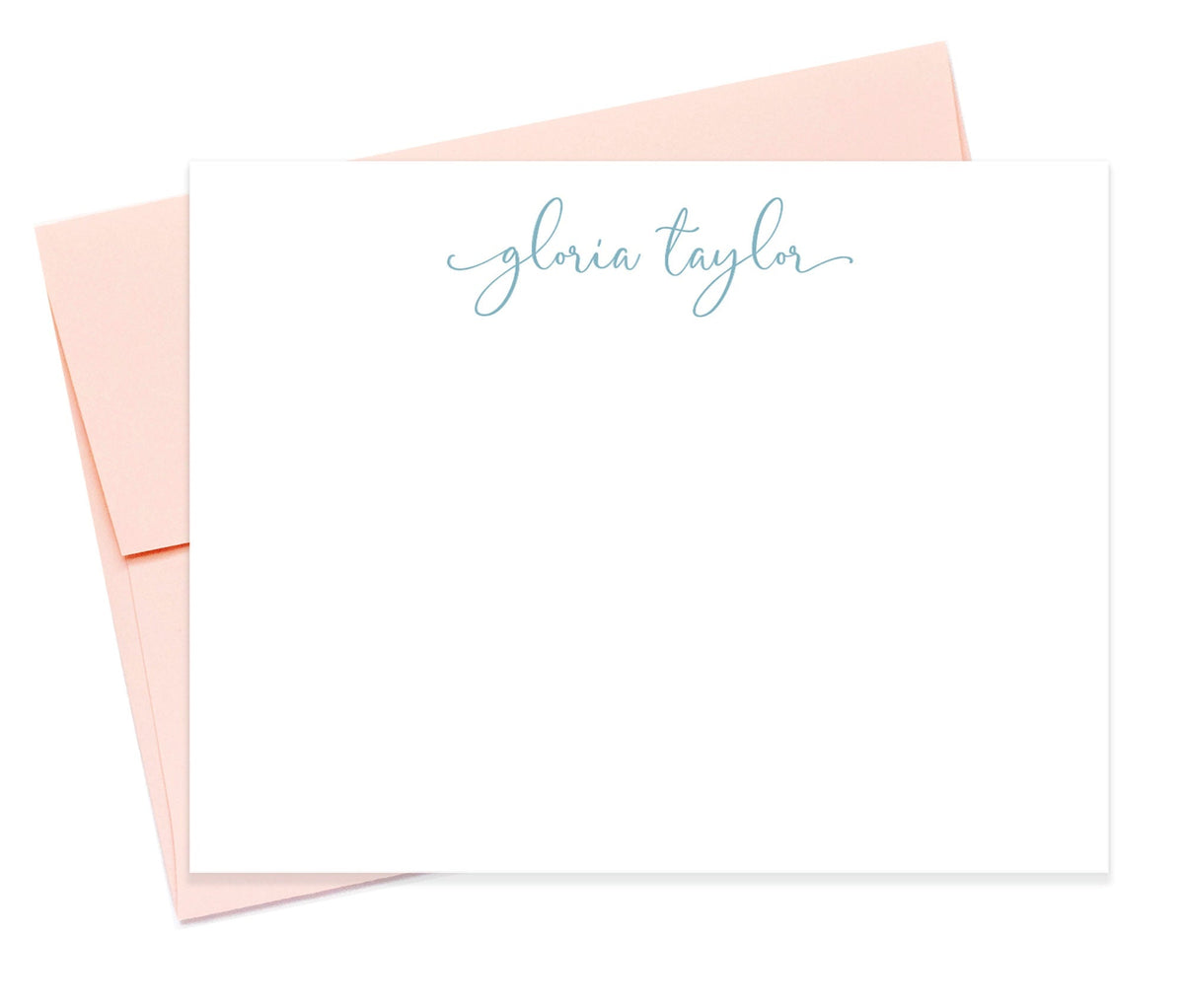 Personalized Script Stationery with Script Font, Custom Stationary with Envelopes With Return Address, Women's Stationery Set Personalized