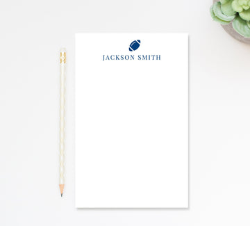 Personalized Football Notepad for To Do List Paper Pads, Sports Style Notepad with Ball, Custom Notepad for Him, Personalized Gift Under 25