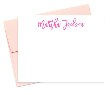 Personalized Stationery with Script Font, Custom Stationary with Envelopes With Return Address, Stationery Set Personalized, Thank You Notes
