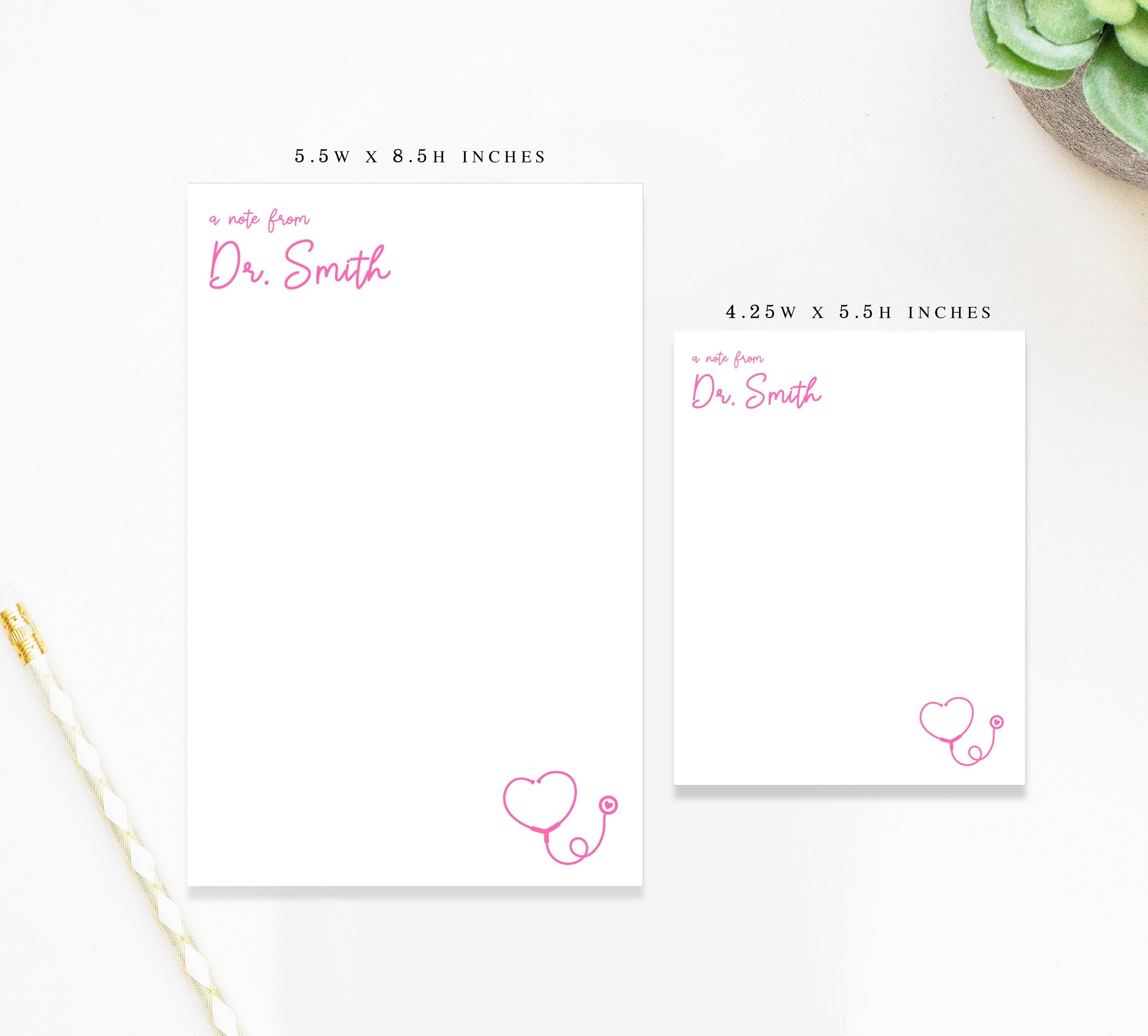 Personalized A Note From Cute Notepad Gift for Doctor, School Doctors Note for School, New Doctor Graduate Gift, Notepad To Do List Office