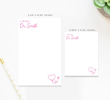 Personalized A Note From Cute Notepad Gift for Doctor, School Doctors Note for School, New Doctor Graduate Gift, Notepad To Do List Office