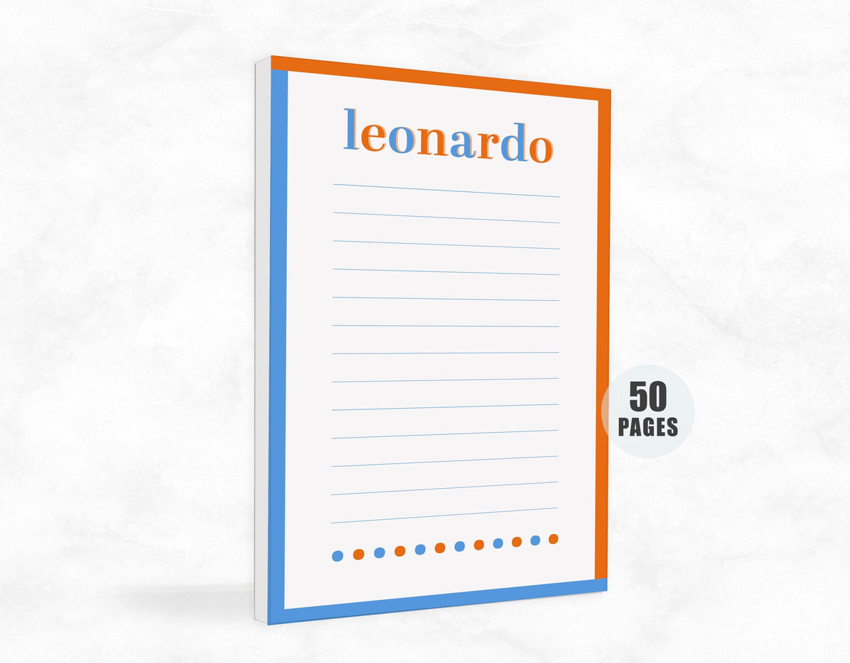Personalized Stationary Notepad For Kids, Colorful To Do List for Kids, Gift Memo Pad, Stationery Notepad Stationery, Multicolor Notepad