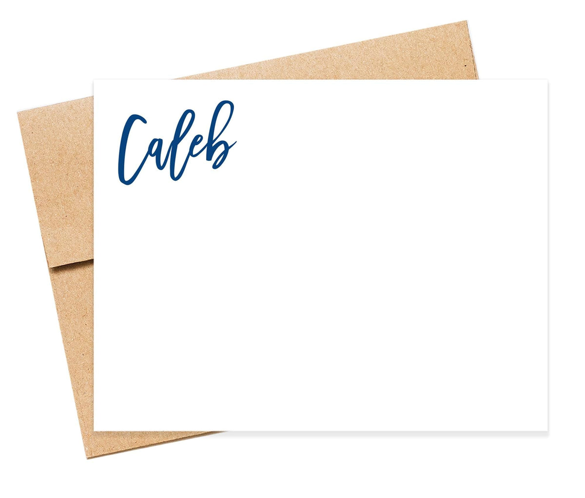 Personalize Stationary for Kids With Bold Name Design, Modern Personalized Stationery Cards set, Flat Notecards with Envelopes