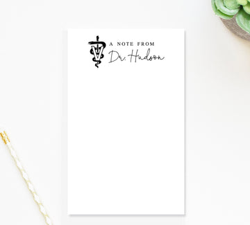 Personalized Veterinary Doctor Notepad, A note from Veterinarian Doctors Gift, Personalized Gift, Customized Vet Notepad Stationery Under 25