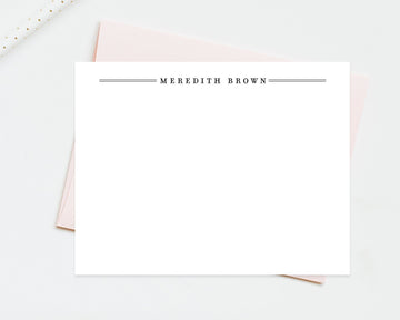 Personalized Stationary with Lines, Stationery Card for Business, Minimalist Note Card for Work, Stationary with Lines and Envelope