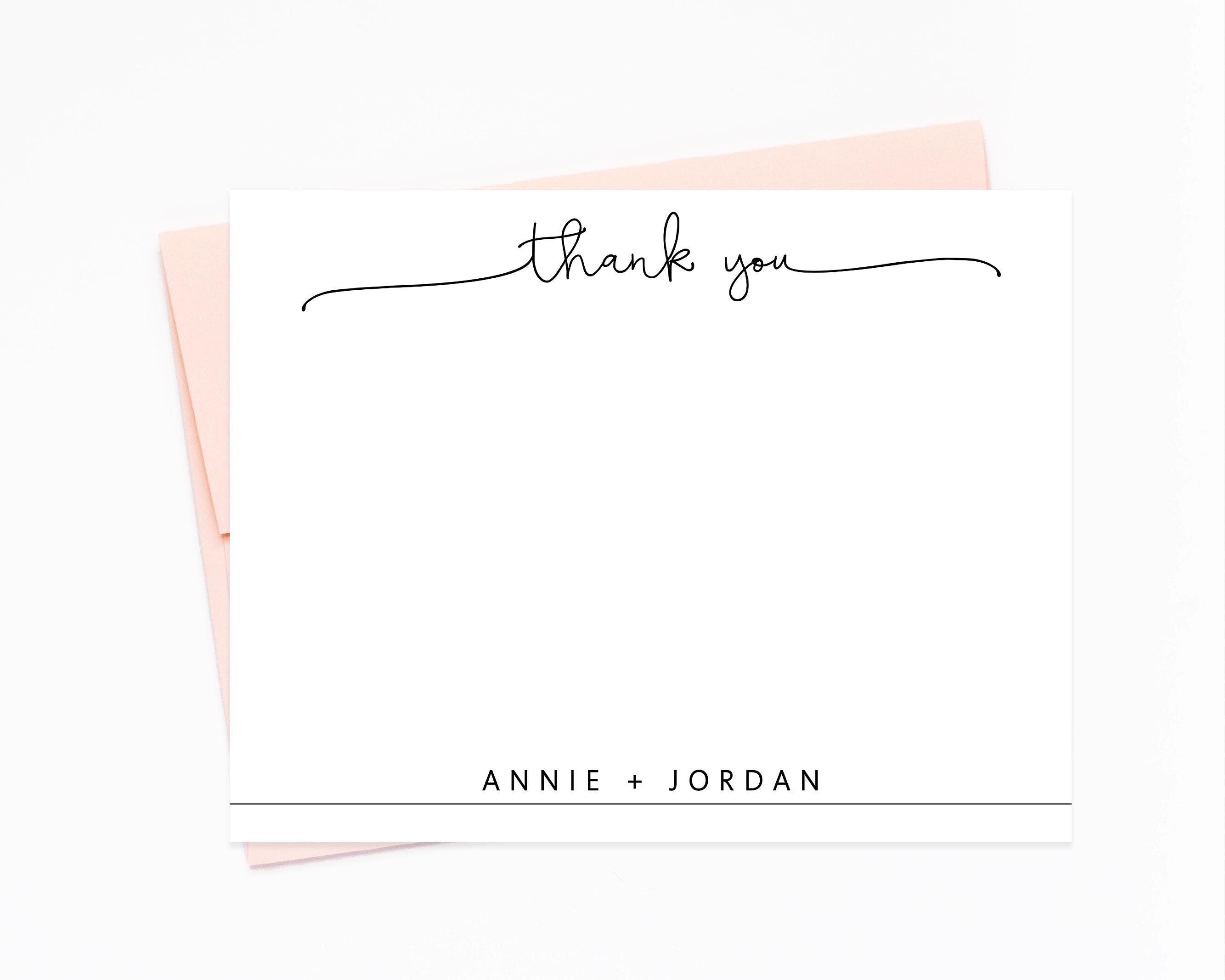 Wedding Thank You Cards, Personalized Stationery, Notecards for Women, Bridal Stationery, Calligraphy Cards, Stationery Personalized Card