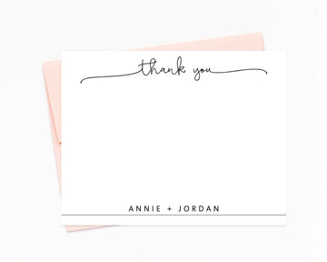 Wedding Thank You Cards, Personalized Stationery, Notecards for Women, Bridal Stationery, Calligraphy Cards, Stationery Personalized Card
