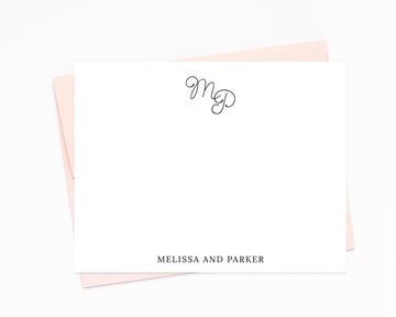 Personalized Wedding Thank You Cards, Stationary Notes with Monogram For Couples, Thank You Cards For Wedding Gift