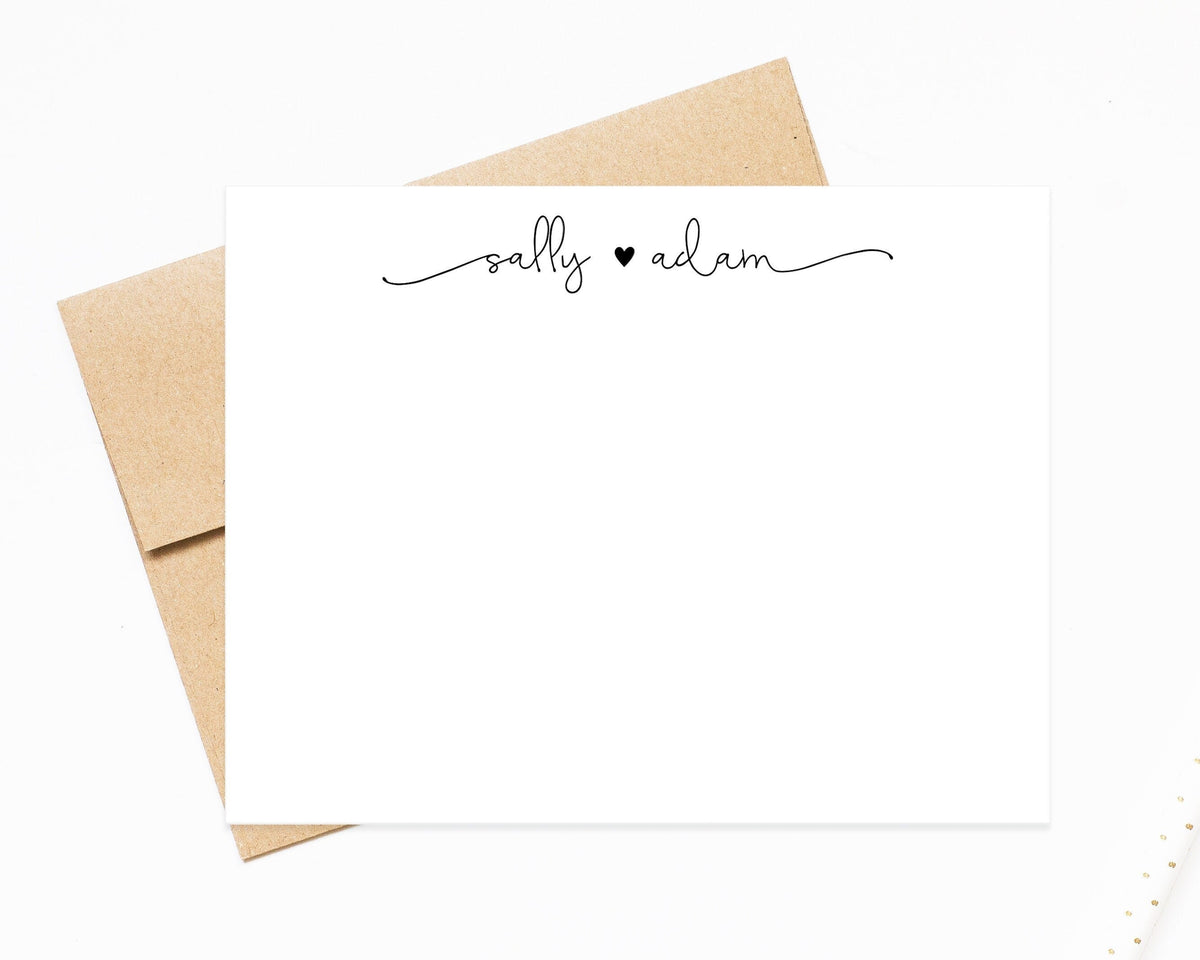 Personalized Stationery for Wedding Thank You Cards, Bridal Shower Note Cards, Personalized Wedding Stationary for Couple, Wedding Gift