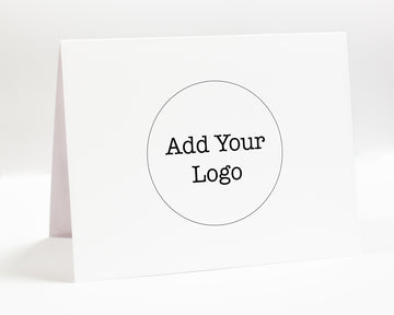 Personalized Folded Card Stationery with Your Business Logo, Thank you Professional Notecards Blank Inside, Set of 10 Cards 10 Envelope