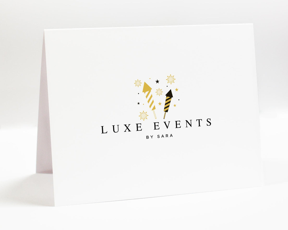 Personalized Folded Card Stationery with Your Business Logo, Thank you Professional Notecards Blank Inside, Set of 10 Cards 10 Envelope