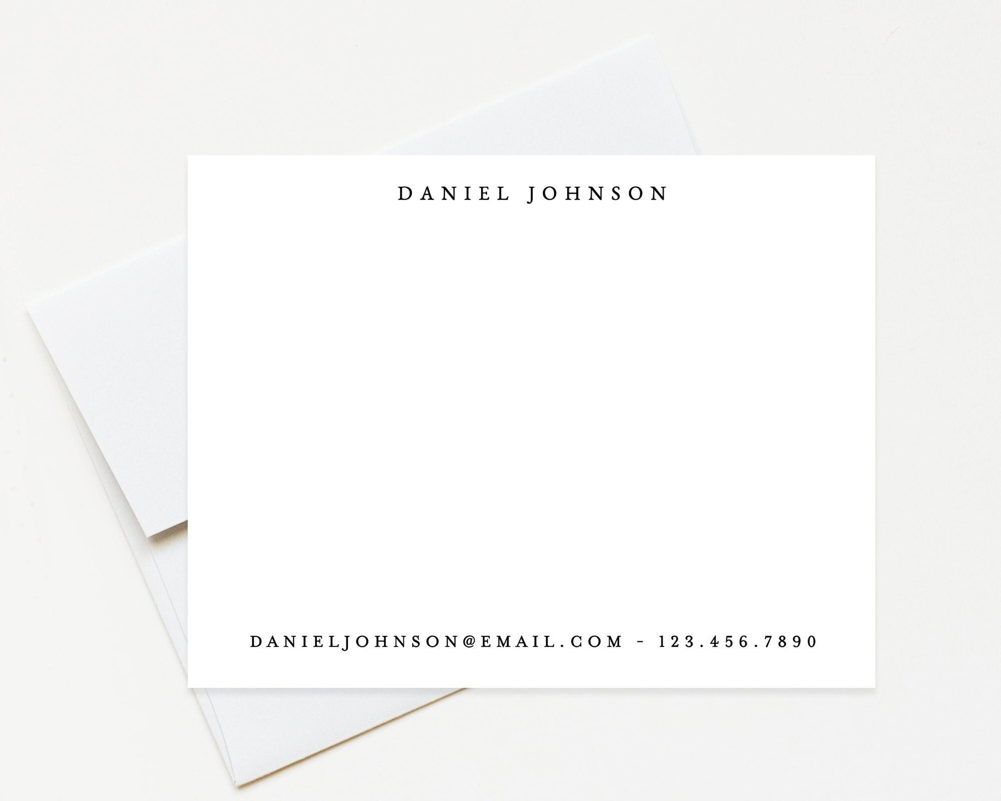 Personalized Stationery For Business with Phone Number Website and Email, Personal Stationery Set, Classic Stationery Gift, Custom Notecard