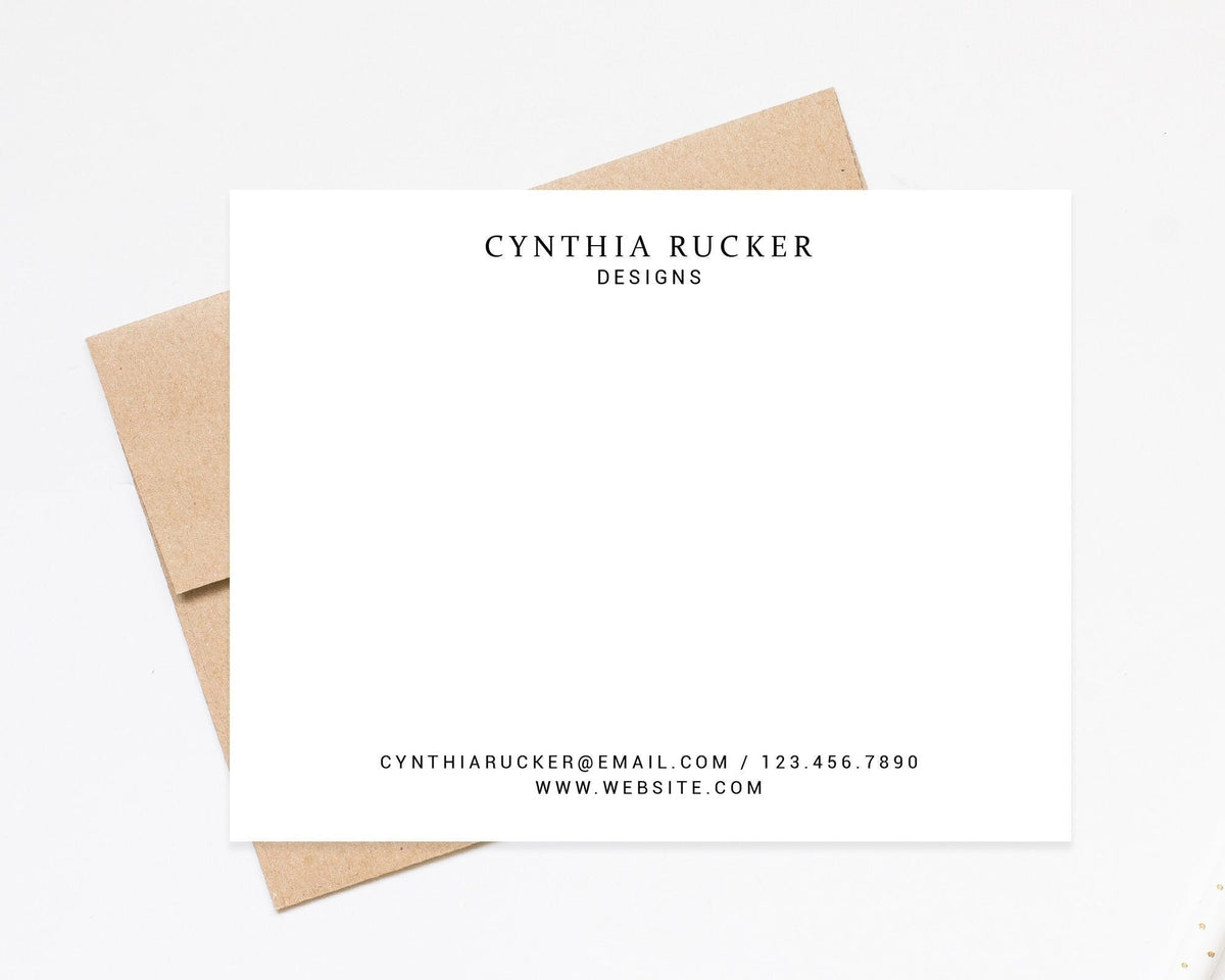 Personalized Stationary for Small Business, Stationery Note Card Set, Personalized Stationery Notecards Set Stationary, Modern Stationary