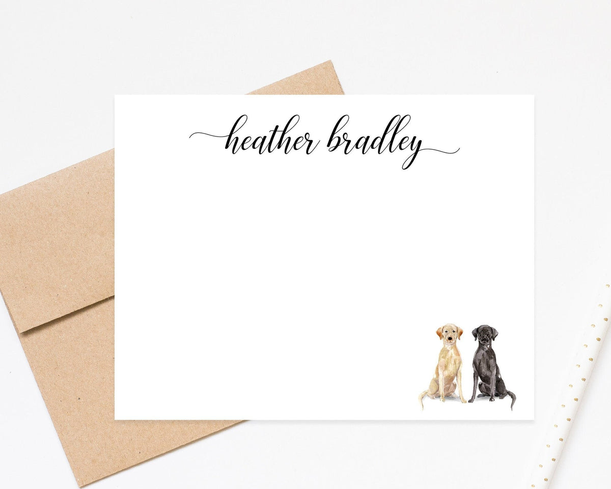 Personalized 2 Dog Stationary, A Note From Custom Notecard Stationary, Teacher Stationery, Simple Stationery Cards, Dog Lovers Gift Set