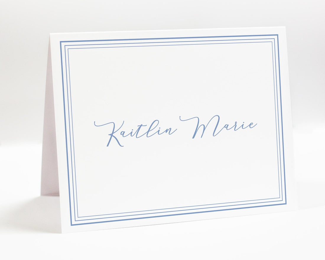 Personalized Simple Folded Stationary Card for Thank You Cards, Folded Note Card With Envelopes, Handmade Greeting Stationary For Business