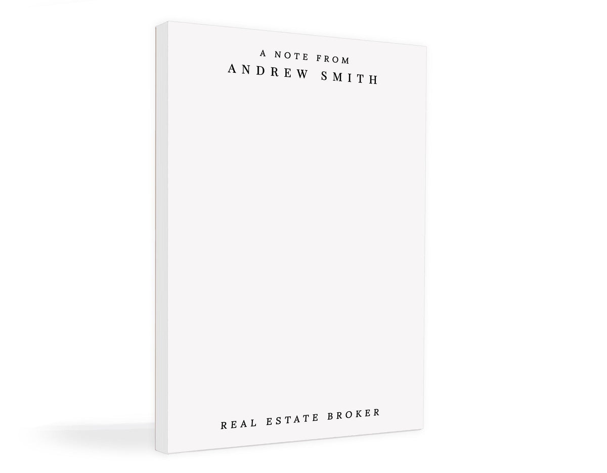 Personalized Notepad Stationery for Real Estate Broker, Notepad for any Occupation, Notepad for Him, School Appreciation Gift
