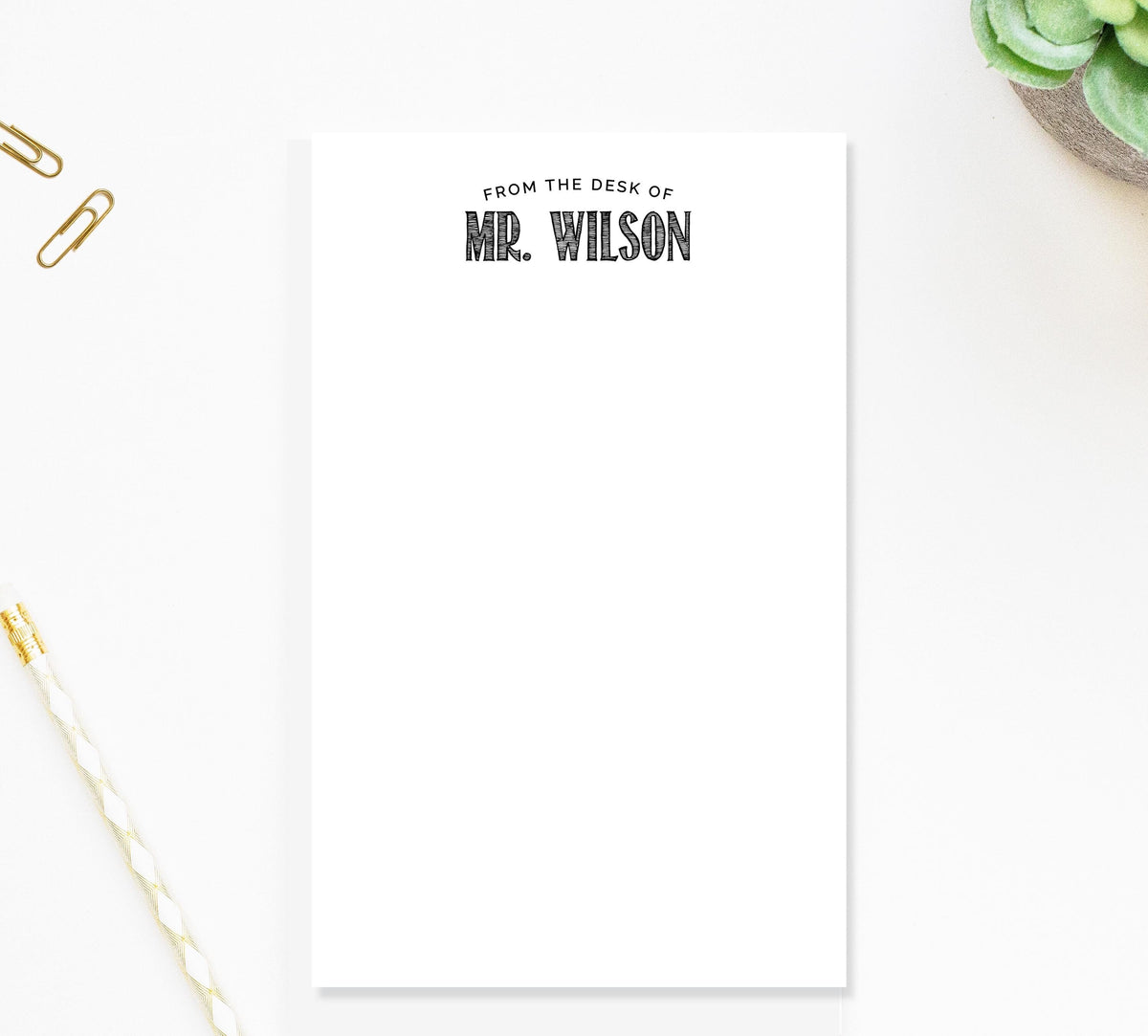 Personalized Notepad for Him, Notepad Gift for CoWorker, Gifts Under 25, Custom From The desk of Notepad