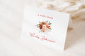 Personalized Fall Floral Notecard Set: Autumn Stationery with Envelopes