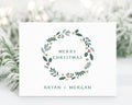 Personalized Merry Christmas Greeting Card Set, Custom Holiday Stationery for Family Notes, Thank You Cards with Envelopes for The Holidays