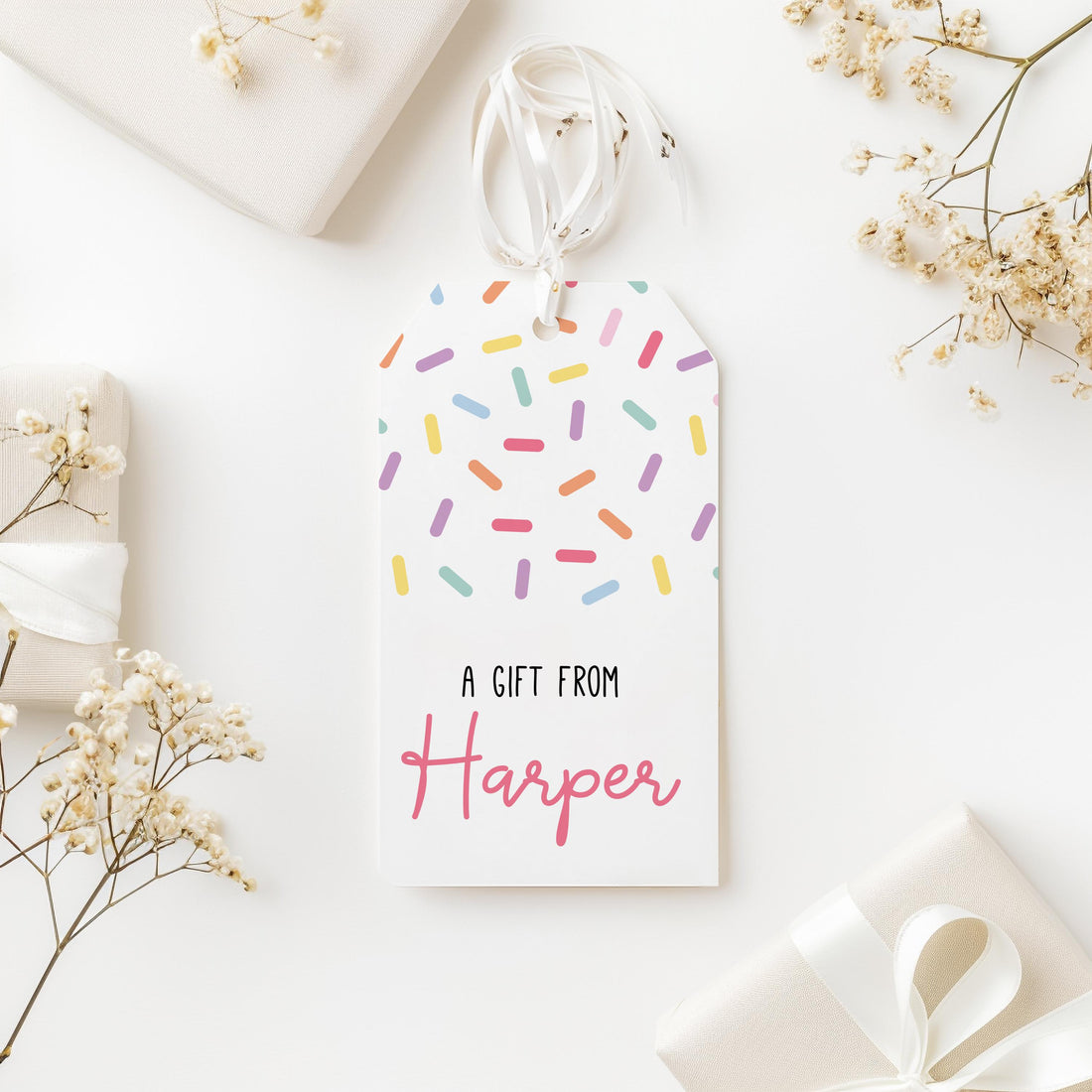 Personalized Confetti Gift Tags