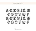 Personalized Monogram Folded Greeting Cards Set, Customized Monogrammed Stationary for Hand Written Thank You Notes Pack of 10