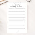 Personalized Custom Notepad with Script Text, To Do List Gift For Her, Handmade Notepad For Girls, Personalized Teacher Lined Office Notepad