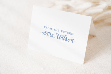 Personalized Future Mrs. Stationery Notecards: Bridal Thank You Cards