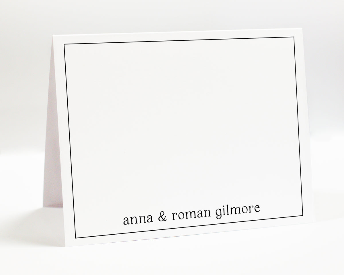 Personalized Couple Folded Stationary With Border
