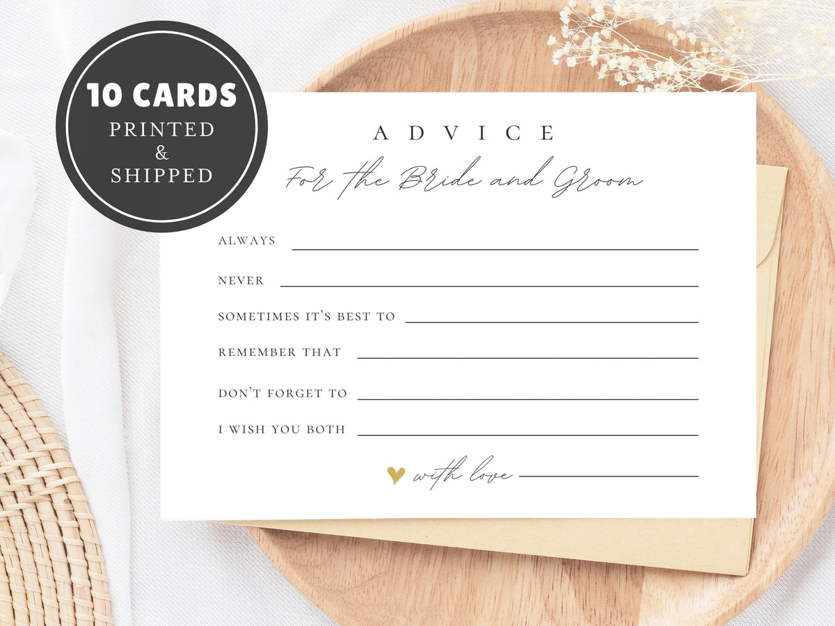 Advice and Wishes for the New Mr and Mrs Game, 10 Cards
