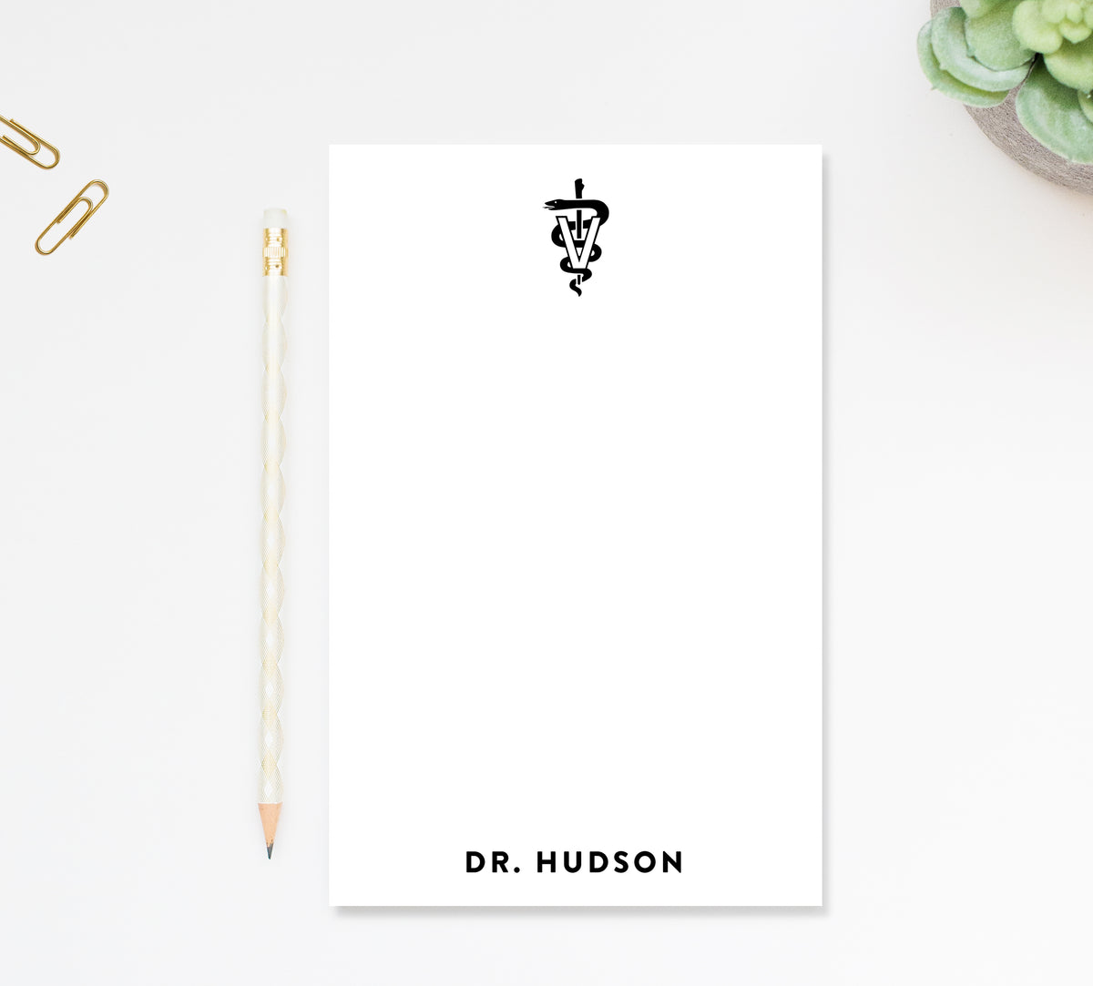 Personalized Vet Notepad for Doctor, A note from Veterinarian Doctors Gift