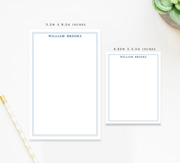 Personalized Bordered Notepad for Notes and To Do Lists