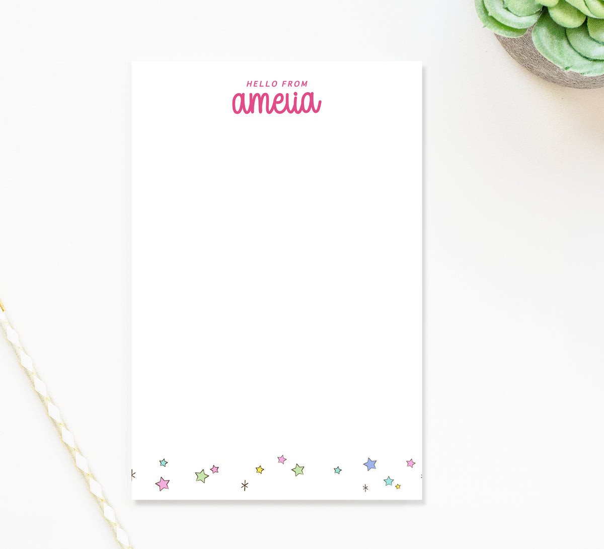 Personalized Notepad for Girls