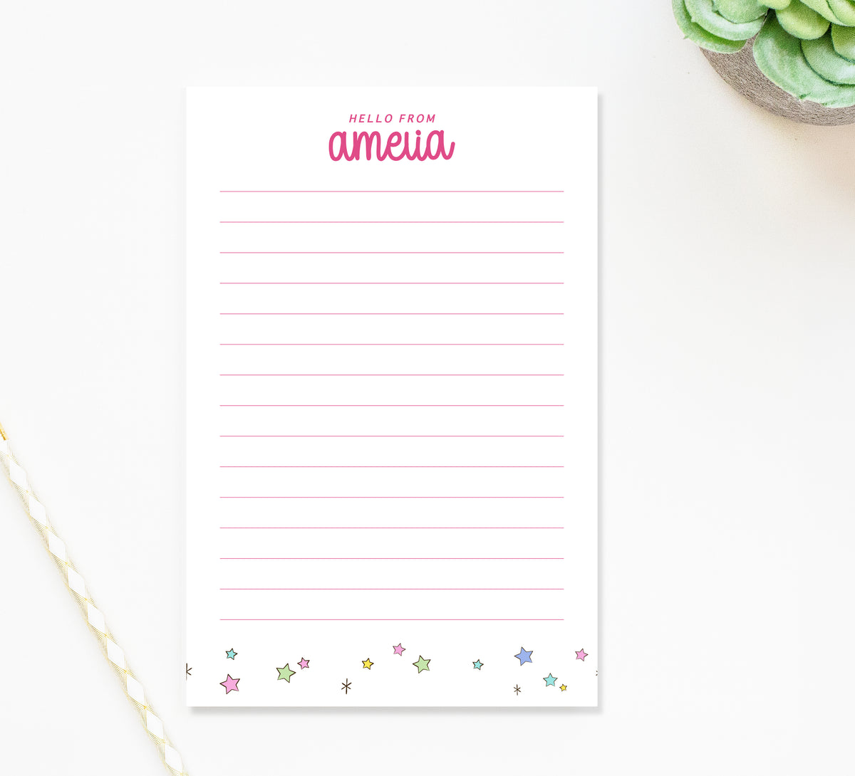 Personalized Notepad for Girls