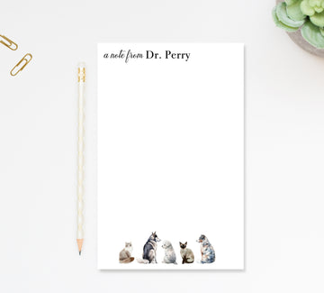 Personalized Doctor Notepad, A note from Veterinarian Doctors Gift