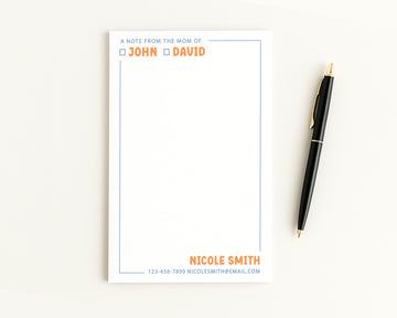 Personalized From The Mom Of Notepad for Family