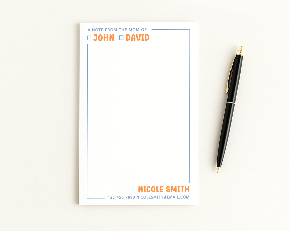 Personalized From The Mom Of Notepad for Family