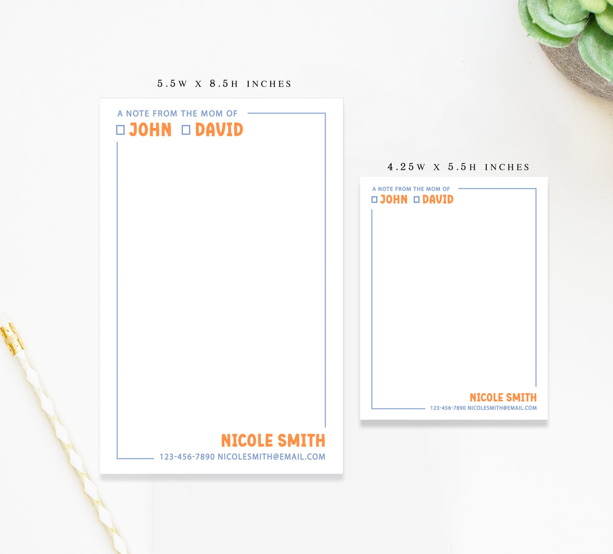 Personalized From The Mom Of Notepad for Family