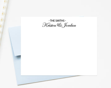 Personalized Calligraphy Stationery Set, Elegant Notecards with Envelopes