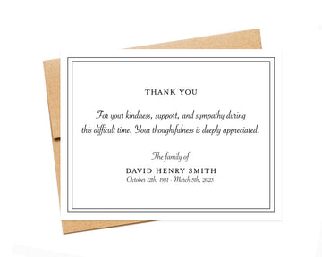 Personalized Stationery for Funeral