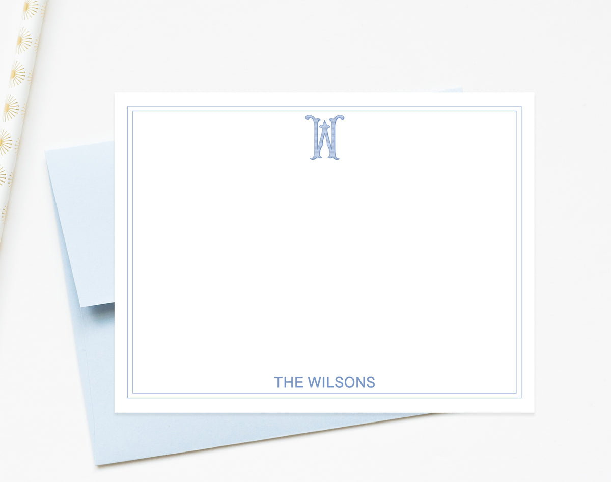Personalized Classic Monogrammed Stationery with Border