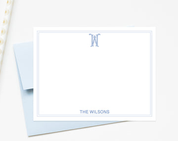 Personalized Classic Monogrammed Stationery with Border