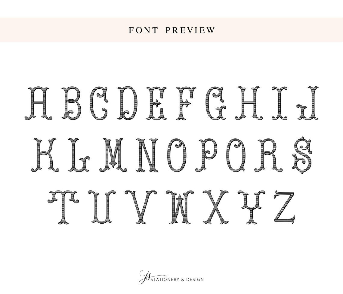 Personalized Classic Monogrammed Stationery with Border