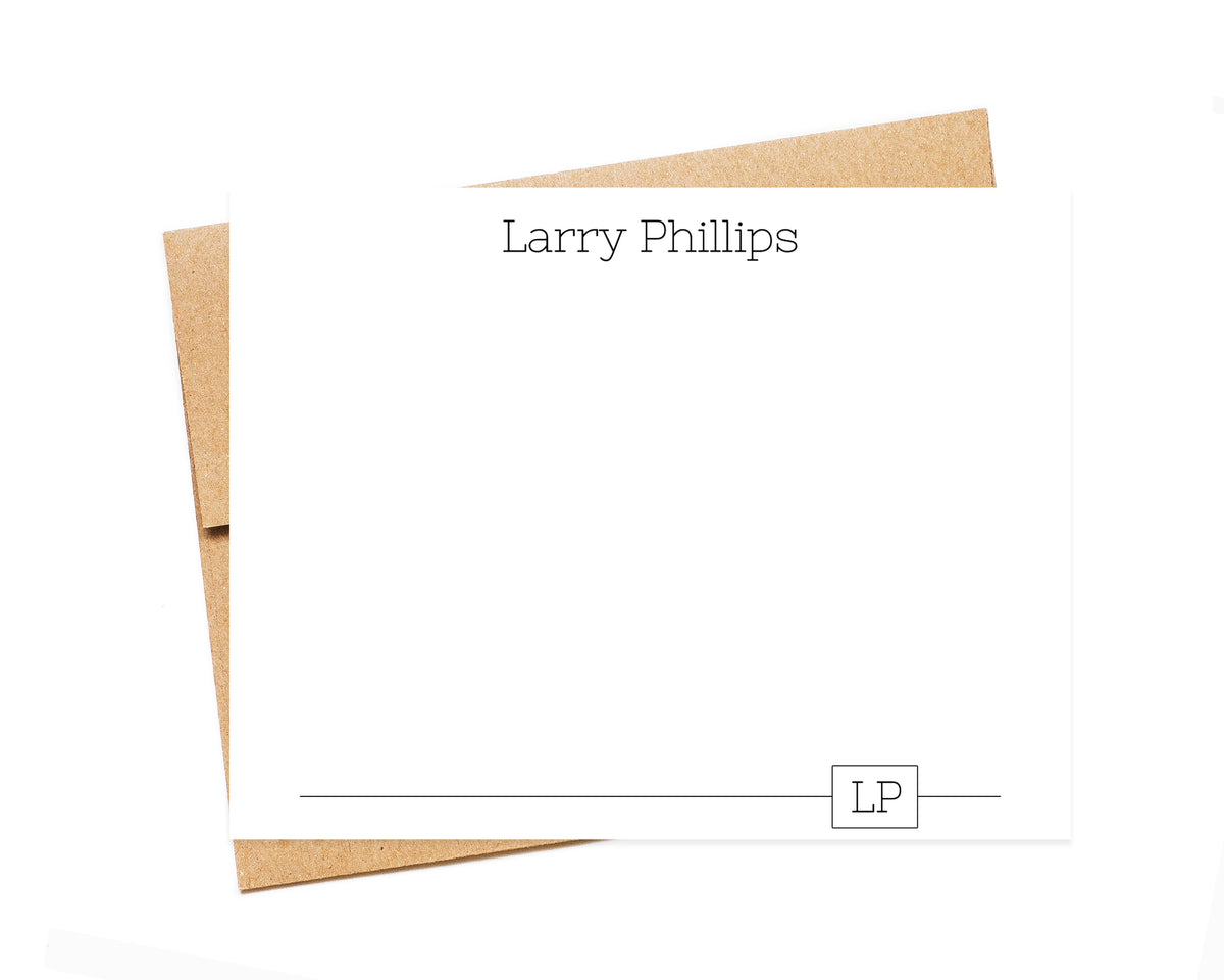 Personalized Mens Stationery Set, Stationary for Men Note Card for Business