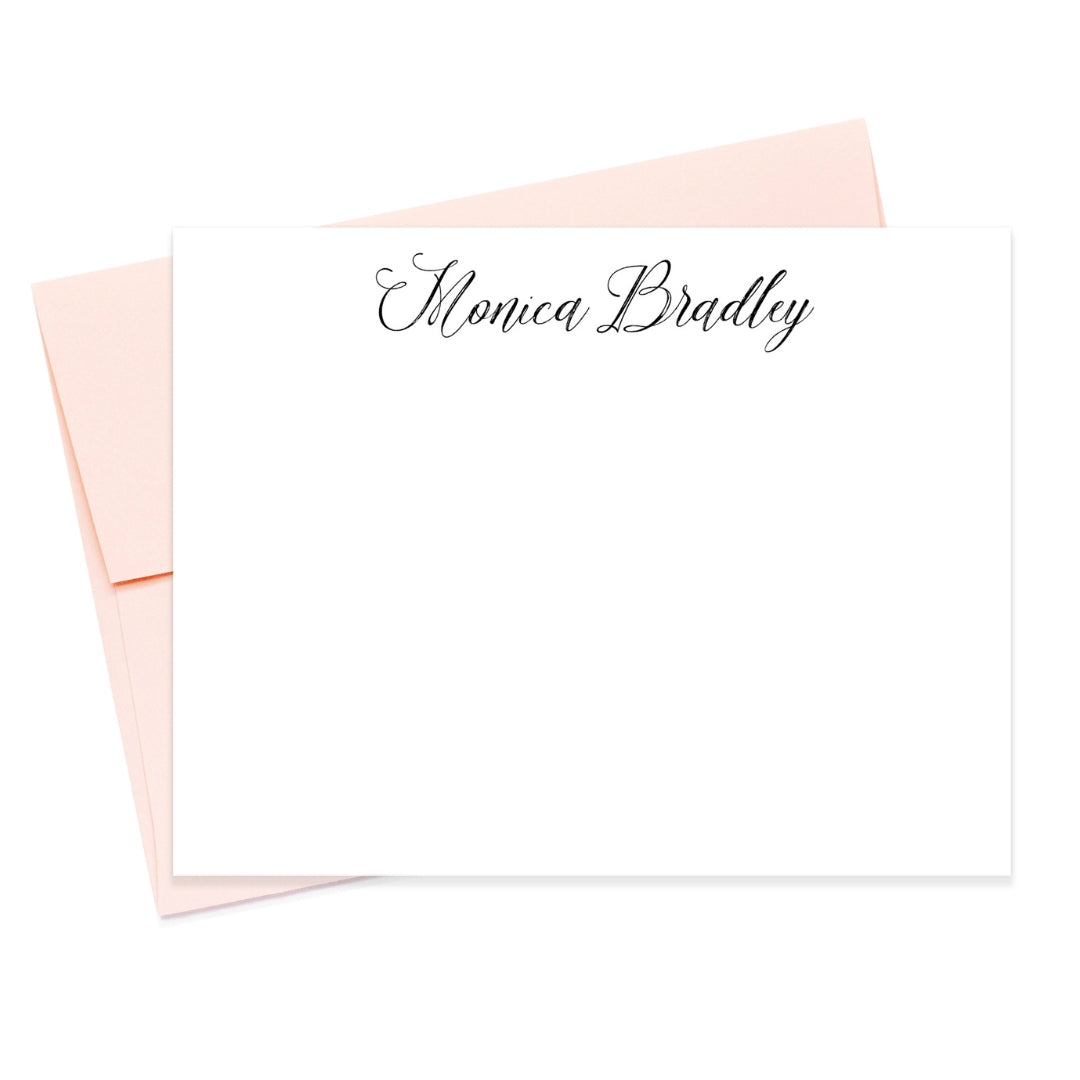 Personalized Stationary, Calligraphy Stationery Notecard and Envelopes