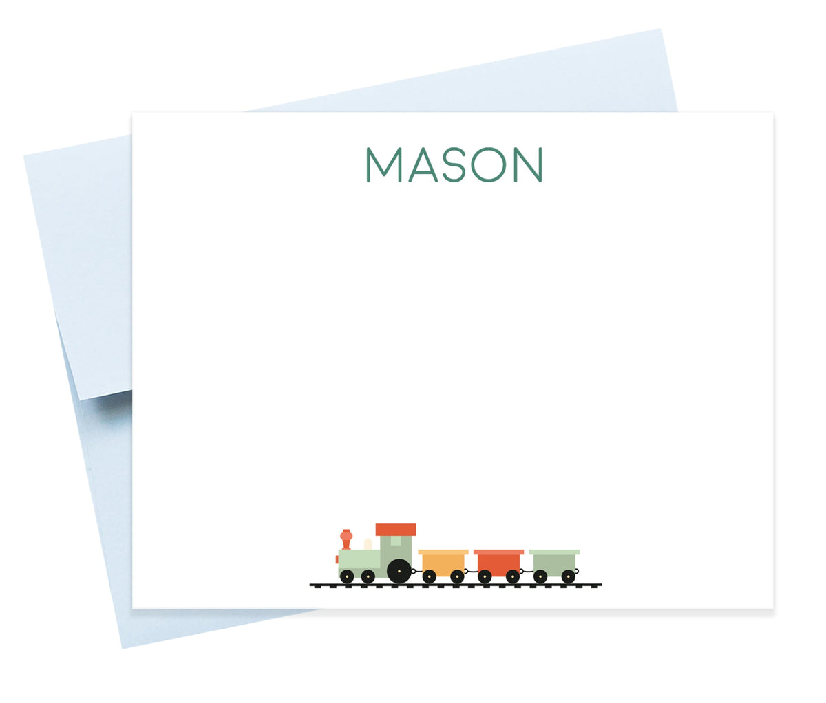 Boys Personalized Stationery Set with Trains, Boys Thank You Cards, Boys Stationary, Children Stationery for Kids, Custom Birthday Gift Boy