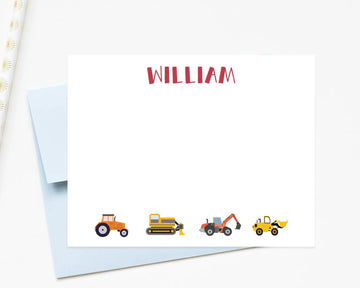 Personalized Construction Stationery Set for Kids