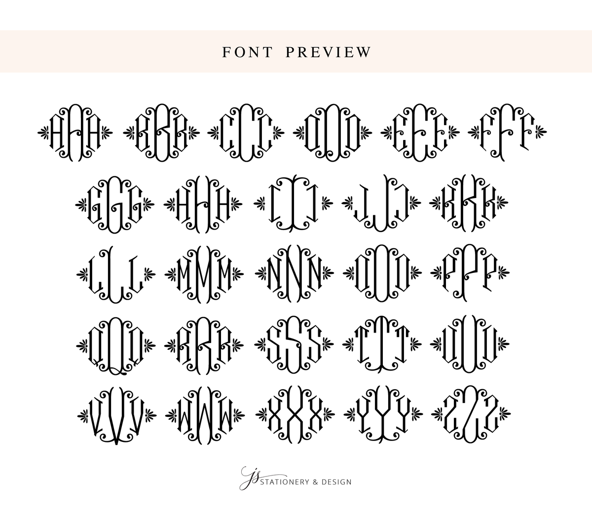 Personalized Stationery with Monogram