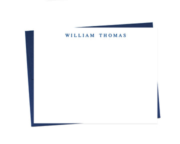 Professional Personalized Mens Stationary Set with Envelopes,  Graduation Thank you Notes for Him