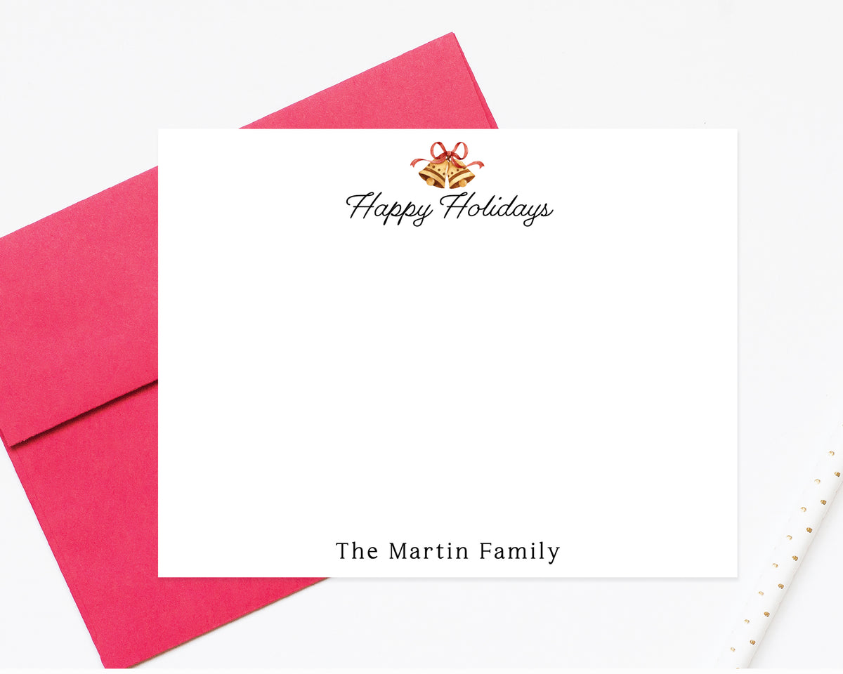 Personalize Happy Holidays Stationery Note